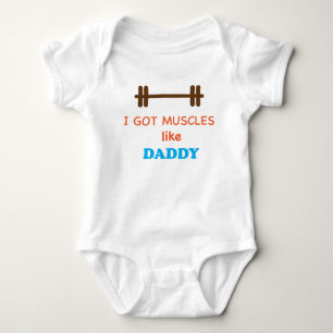 Body Para Bebé Conseguí los músculos como papá