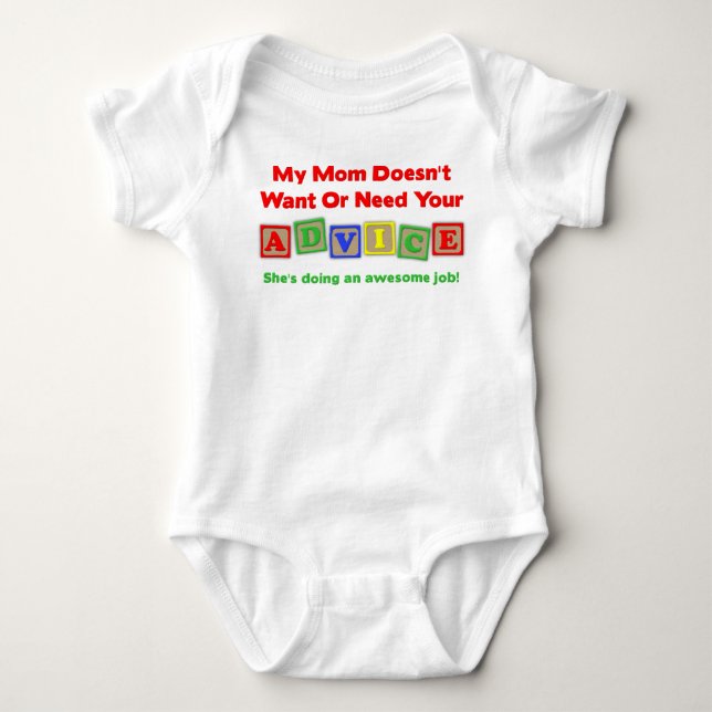 Body Para Bebé Consejos Parentales Romper Divertido Creeper (Anverso)