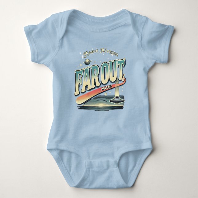 Body Para Bebé Conservar el azul personalizado de la camioneta Re (Anverso)