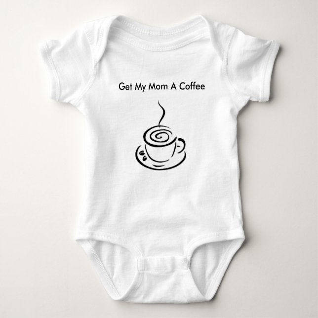 Body Para Bebé Consiga a mi mamá un café Onsie (Anverso)