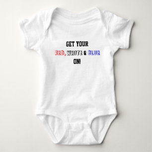 Body Para Bebé Consigue tu azul blanco rojo en USA Baby