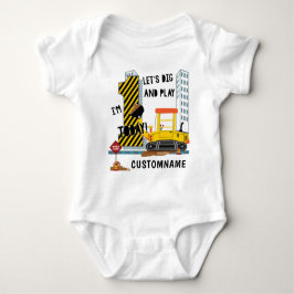 Body Para Bebé Construcción en el primer cumpleaños vamos a cavar