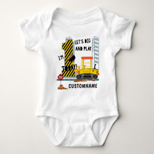 Body Para Bebé Construcción en el primer cumpleaños vamos a cavar