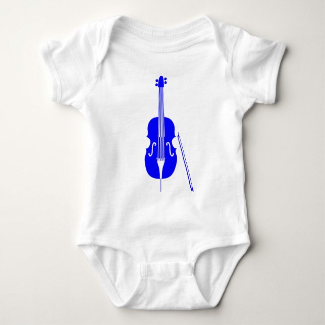 Body Para Bebé Contrabajo - Azul (Anverso)