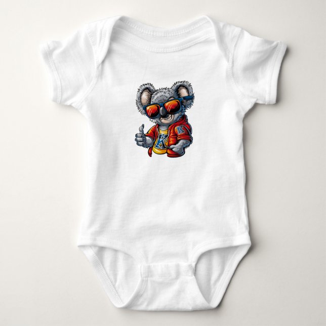 Body Para Bebé "Cool Koala King Kids T-Shirt – Fun & Trendy Desig (Anverso)
