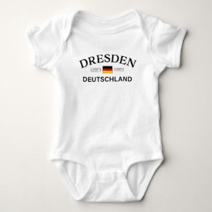 Body Para Bebé Coordenadas de Dresde Alemania Alemán