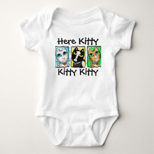 Body Para Bebé Copiar la camiseta triptch de gato