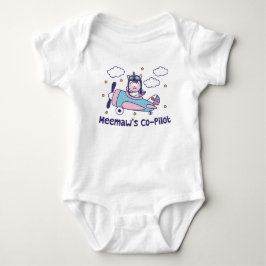 Body Para Bebé Copiloto de Meemaw - Avión Unicornio