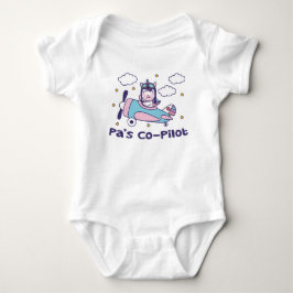 Body Para Bebé Copiloto de Papá - Avión Unicornio