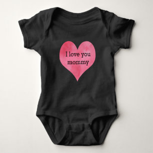 Body Para Bebé Corazón acuarela te amo mamá
