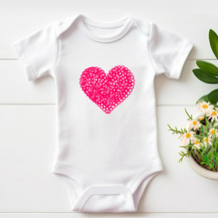 Body Para Bebé Corazón aislado de Crimson