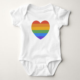 Body Para Bebé Corazón arco iris