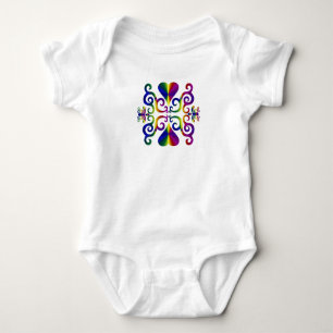 Body Para Bebé Corazón arcoiris y Lily