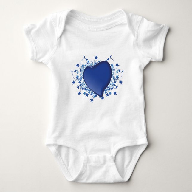 Body Para Bebé Corazón azul (Anverso)