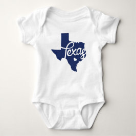 Body Para Bebé Corazón azul de Texas