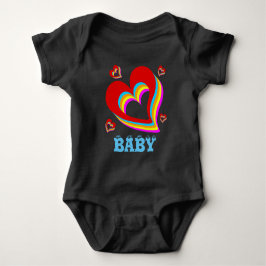Body Para Bebé corazón bebé personalizable moderno único colorido
