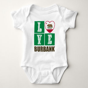 Body Para Bebé Corazón Burbank de Bandera Estatal de la Repúbli