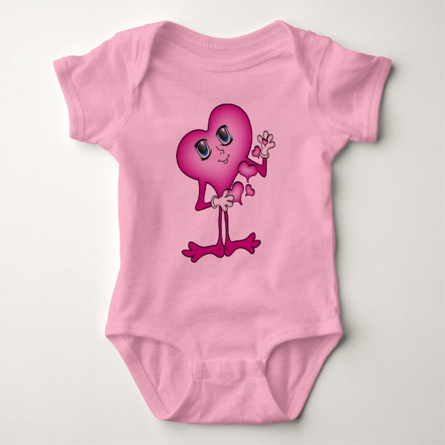 Body Para Bebé Corazón cortado (Anverso)
