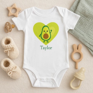 Body Para Bebé Corazón de Aguacate