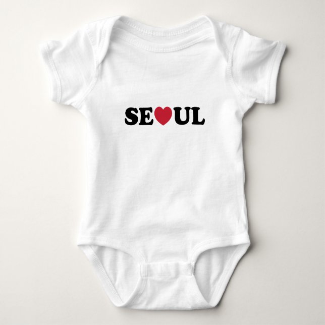 Body Para Bebé Corazón de amor de Seúl (Anverso)