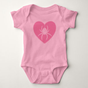 Body Para Bebé Corazón de Araña Rosa