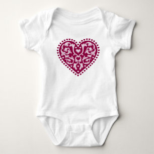 Body Para Bebé Corazón de arte popular
