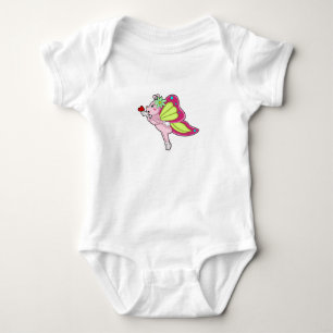 Body Para Bebé Corazón de flor de mariposa