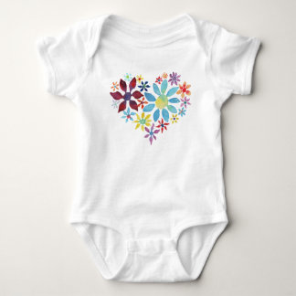 Body Para Bebé Corazón de flores