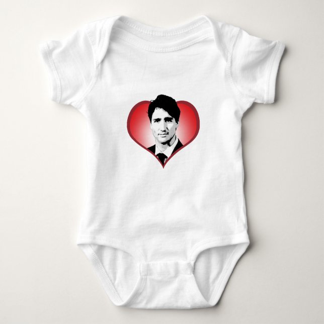 Body Para Bebé Corazón de Justin Trudeau - .png (Anverso)