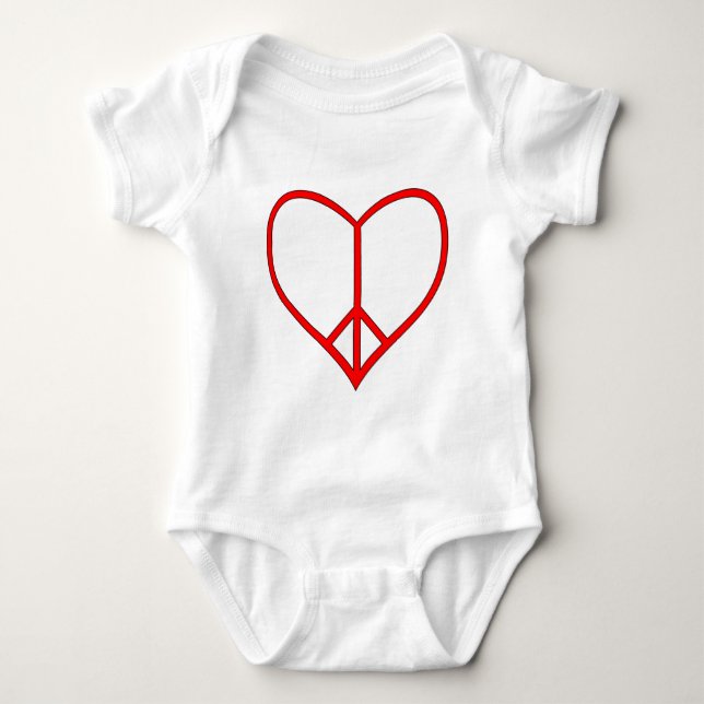 Body Para Bebé Corazón de la Paz (Anverso)