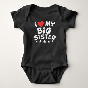 Body Para Bebé Corazón de mi hermana mayor