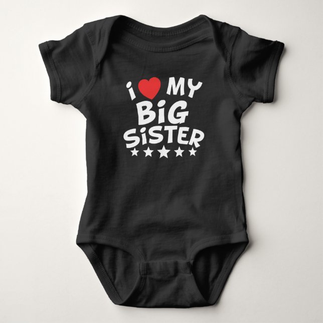 Body Para Bebé Corazón de mi hermana mayor (Anverso)