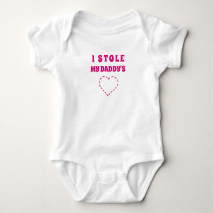 Body Para Bebé Corazón de papi rosado