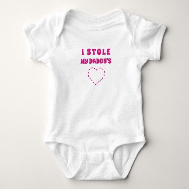 Body Para Bebé Corazón de papi rosado (Anverso)