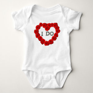 Body Para Bebé Corazón de Rosas Rojas I Do Bling Infants Creeper