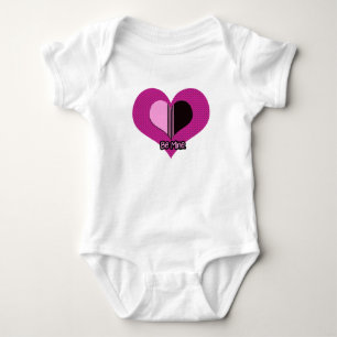 Body Para Bebé Corazón de San Valentín Rosa y Negro Sé Mío