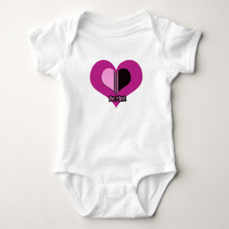 Body Para Bebé Corazón de San Valentín Rosa y Negro Sé Mío