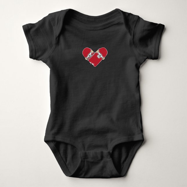 Body Para Bebé Corazón de tabla (Anverso)