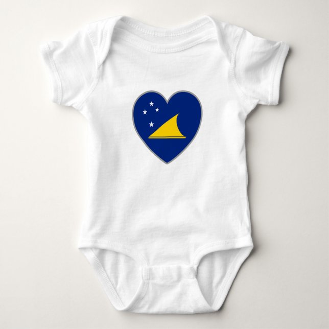 Body Para Bebé Corazón de Tokelau (Anverso)