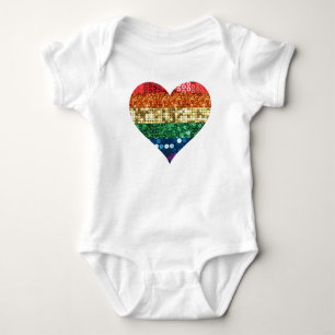 Body Para Bebé corazón del arco iris de lgbt