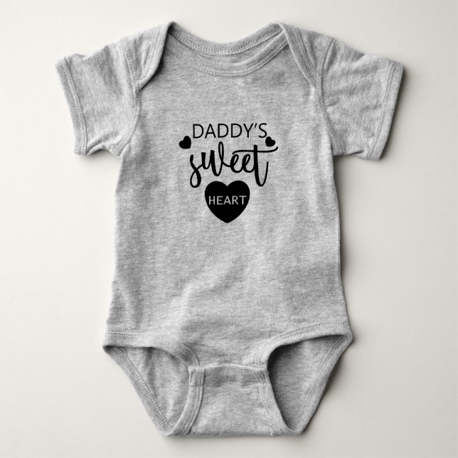 Body Para Bebé Corazón Dulce de Papá (Anverso)