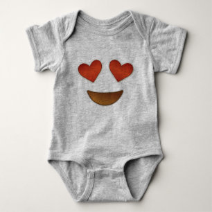 Body Para Bebé Corazón lindo para la emoji de los ojos