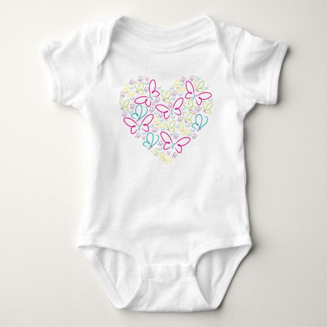 Body Para Bebé Corazón mariposa (Anverso)