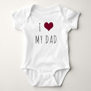 Body Para Bebé Corazón, mi papá creeper