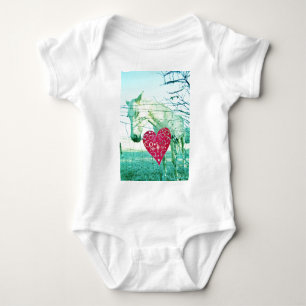 Body Para Bebé Corazón Rojo de Caballo Blanco Valentine