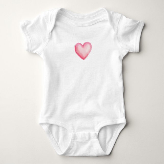 Body Para Bebé Corazón rosa (Anverso)