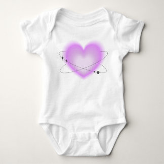 Body Para Bebé Corazón Rosa Atómico Retro