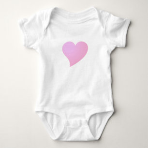 Body Para Bebé Corazón Rosa Grande, Amor, blanco