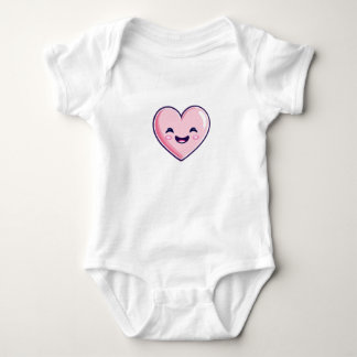 Body Para Bebé corazón rosado Sonriente