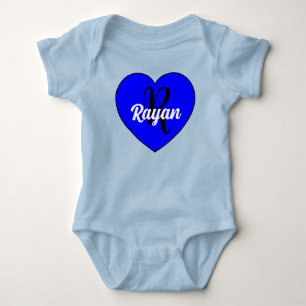 Body Para Bebé Corazón único de bebé niño con nombre - Monograma
